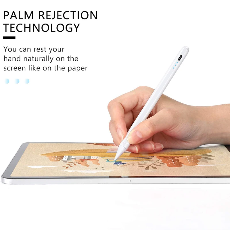 For iPad 2018-2023 USB-C Stylus Pen Tablet Touch Pen With Power Display For iPad Pro 2/3/4rd iPad Air 3/4th iPad mini 5th ﻿