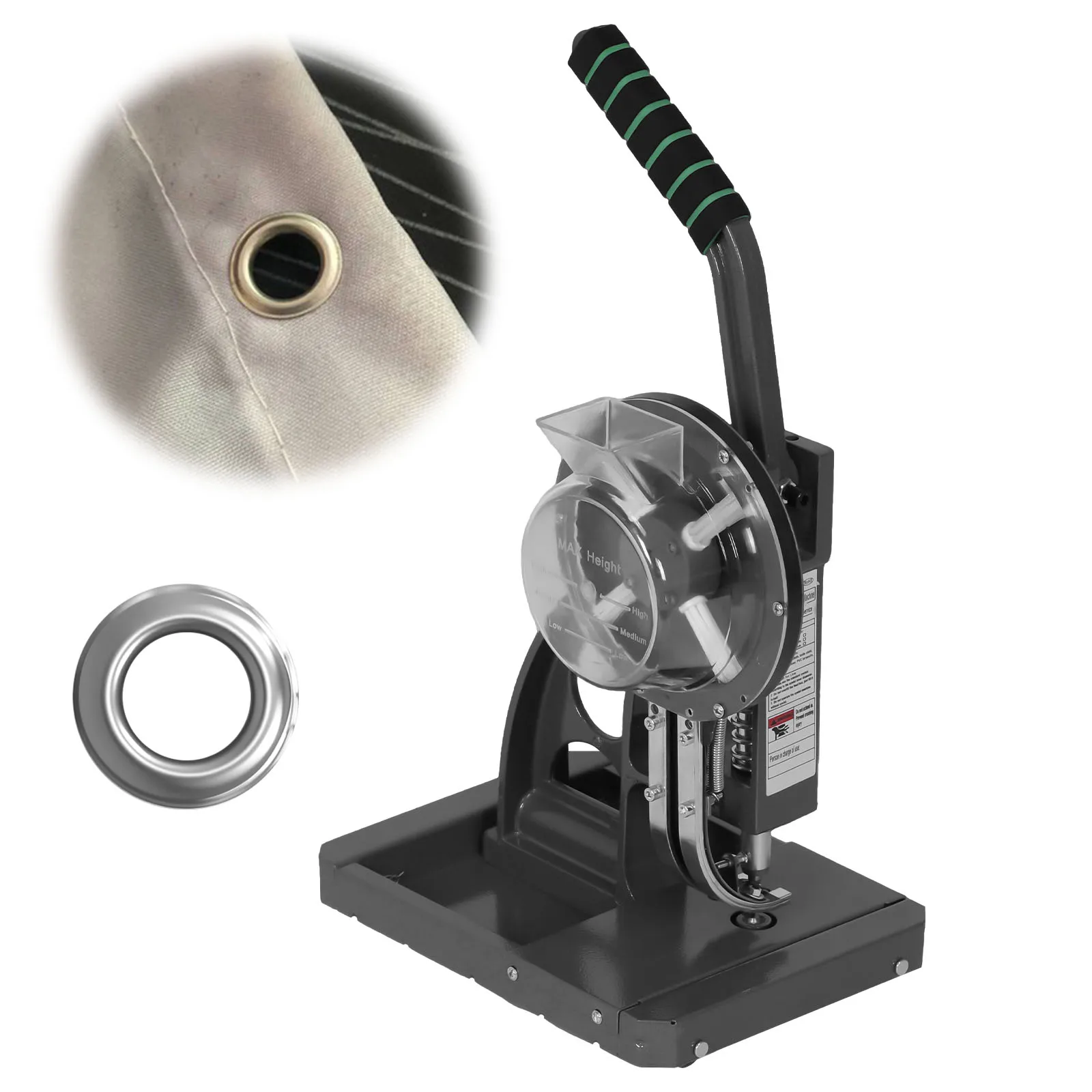 

Semi-Automatic Tarpaulin Eyelet Press 8mm Eyelet Punch Tool Without Button Accessories for Fabric Leather Banners DIY Projects