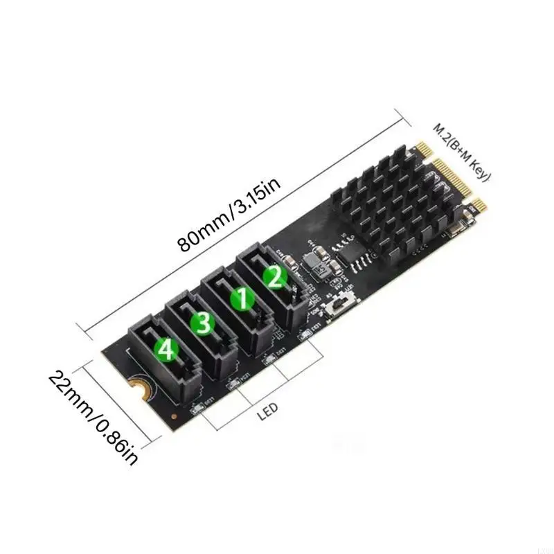 

LX0B M.2 до 4 порта SATA3.0 Адаптерная карта быстрого скорости повышает емкость системы хранения
