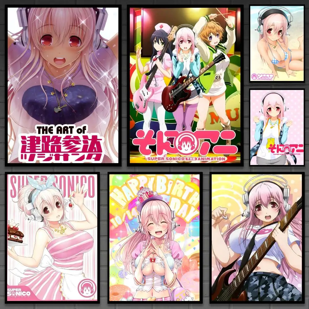s-Super Sonicos cute singer Poster Versatile HD Waterproof Wall Art Self-Adhesive Decor for Any Space Ideal Gift
