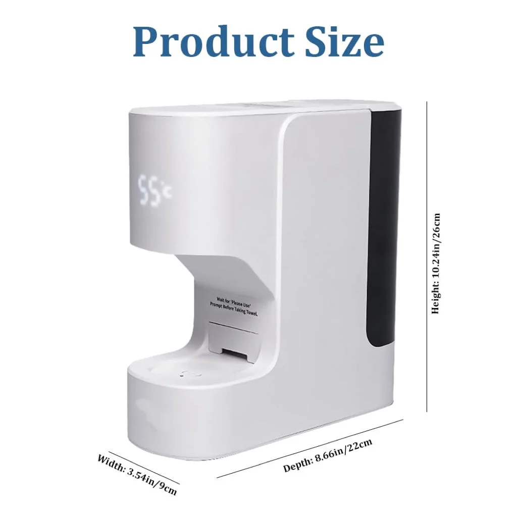 Fast Heating 55°c Constant Temp 500ml Tank Hot Face Wet Towel Heater Dispenser Machine Auto Disposable Towel Heater