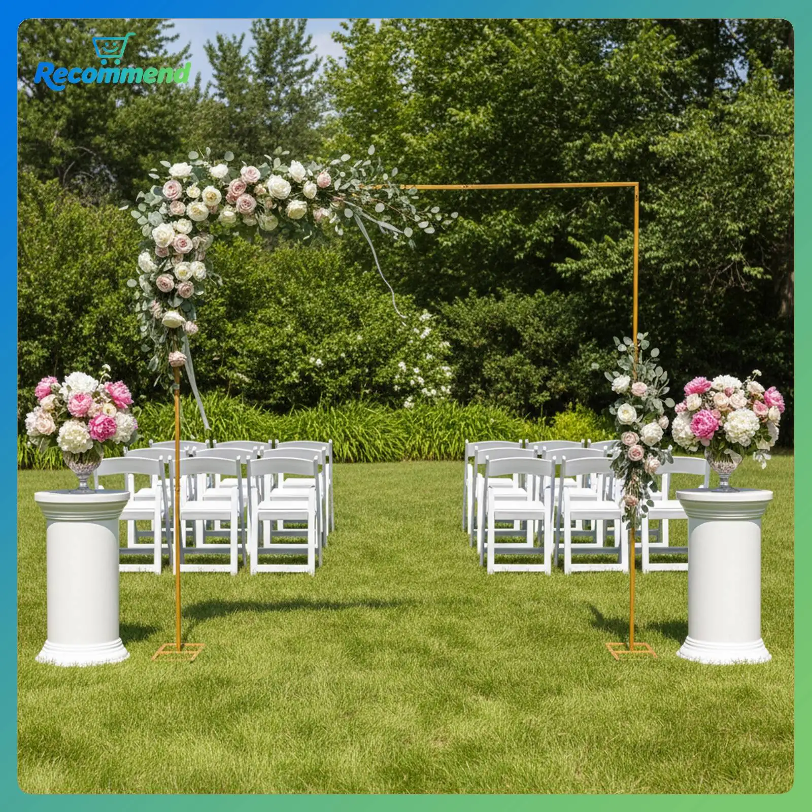 Wedding Arch Stand, Wedding Stand, Wedding Background Stand, Adjustable Iron Pipe Frame, Sturdy Outdoor Wedding Decoration, Easy Assembly