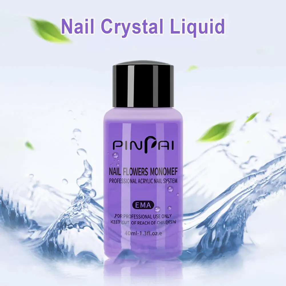 Líquido Funcional para Unhas para Beleza, Solução Leve para Unhas, Mini Essência, Fluido Cura, Cristal Falso, 40ml