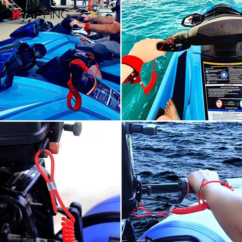 Motorboat Emergency Stop Cord Floating Safety Wrist Lanyard for Jet Ski in Boating Safety Scenarios for Car RV Boat Accessories - view 5