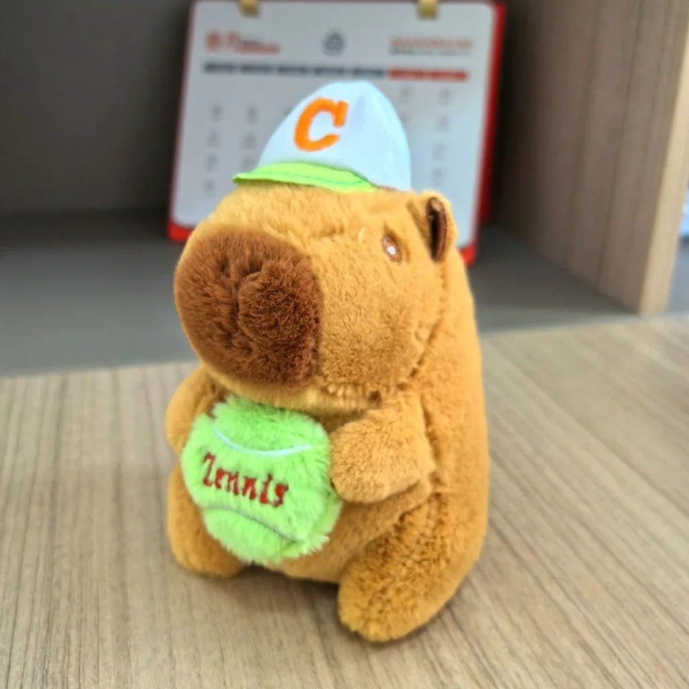 Cute Toy Plush Capybara Keychain Multicolor Cartoon Capybara Simulation Capybara Pendant Soft Guinea Pig Fluffty Animal Doll