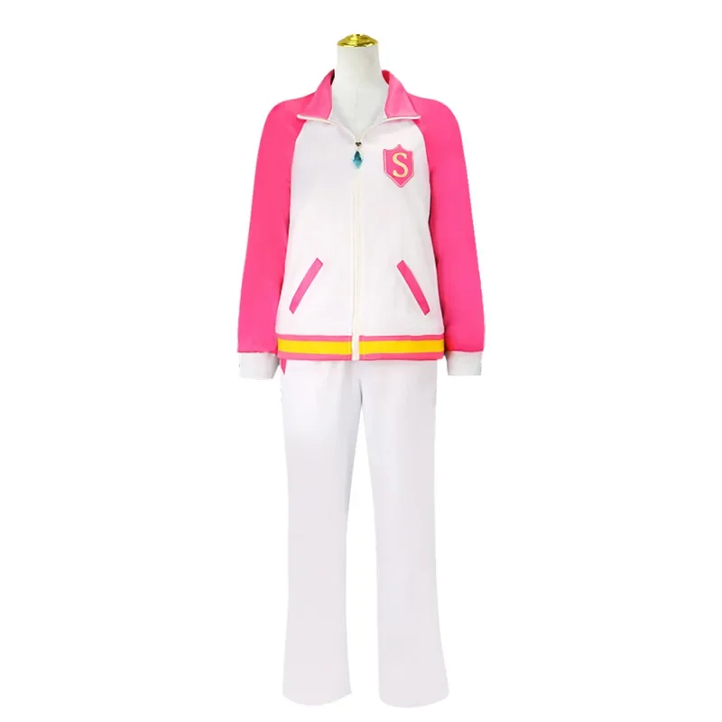 Anime Aikatsu STARS Nijino Yume Nanakura Koharu Sakuraba Rola Cosplay Costume First Quarter Woman Campus Sportswear Suit