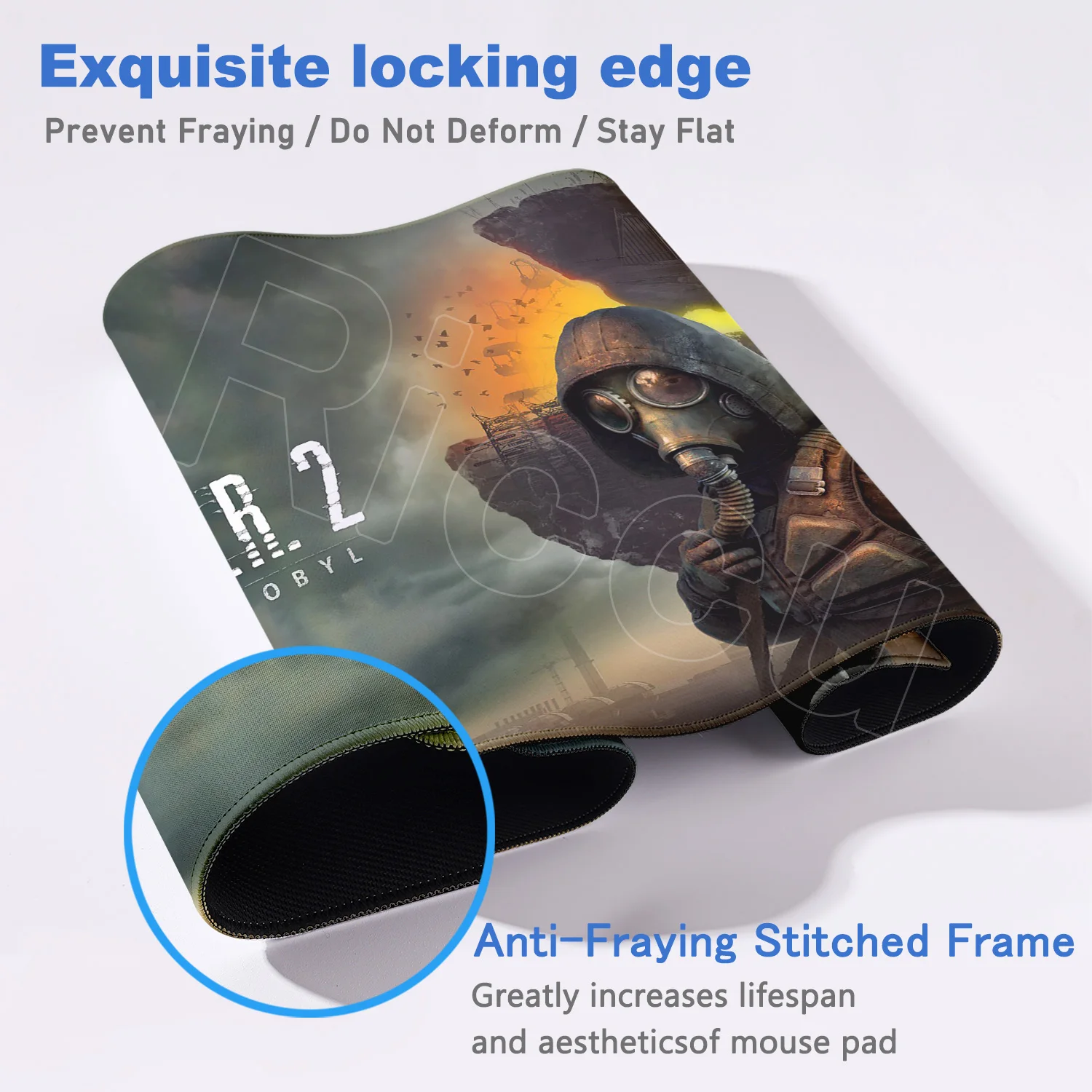 Stalker 2 اضافية كبيرة الألعاب ماوس حصيرة الكمبيوتر المحمول منصات مطاطية الألعاب لوحة المفاتيح وسادة مكتب XXL 120*60 سنتيمتر قفل حافة لوحة الماوس