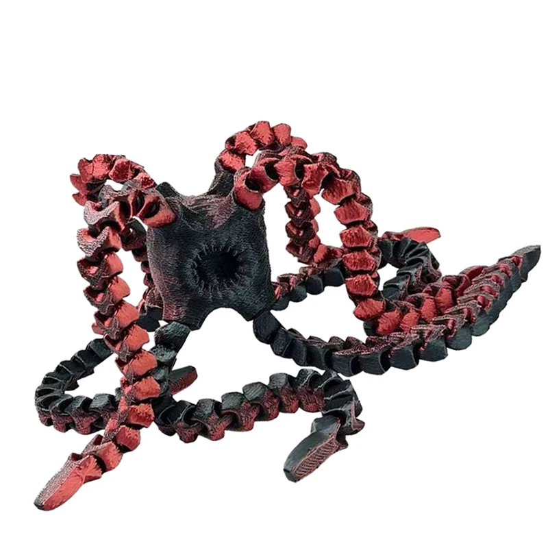 Original Design Articulated Octopus Monster Fidget Toy Flexible Movable Tentacle Figurine Horror Sea Creature Stress Relief Toy