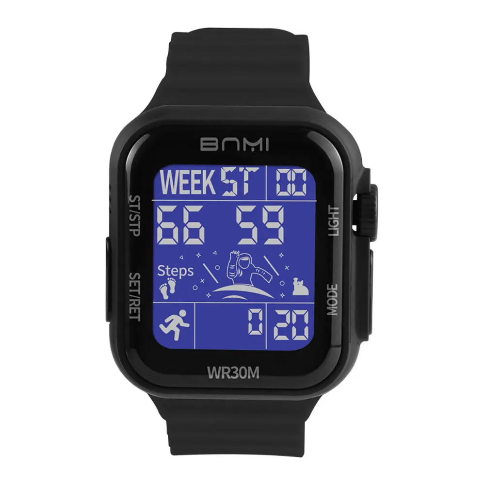 

Уличные электронные спортивные часы для мужчин, водонепроницаемые светодиодные часы с цифровым дисплеем, противоударные часы, мужские наручные часы с квадратным циферблатом