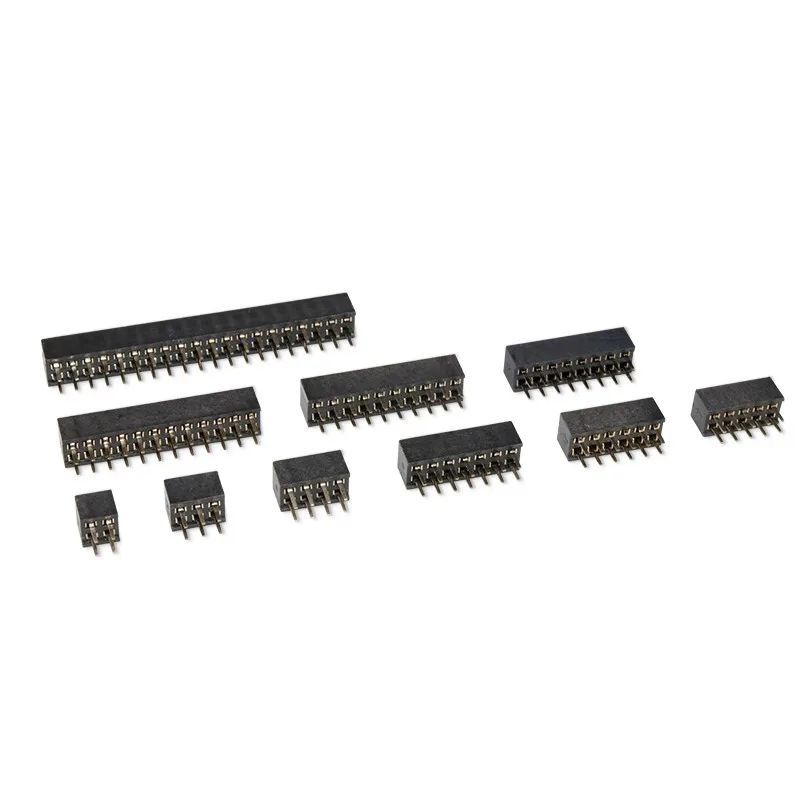 10PCS Double Row Pin Female Header Socket Pitch 2.54mm 2*2p 3p 4p 5p 6p 8p 10p 12p 40p Pin Connector