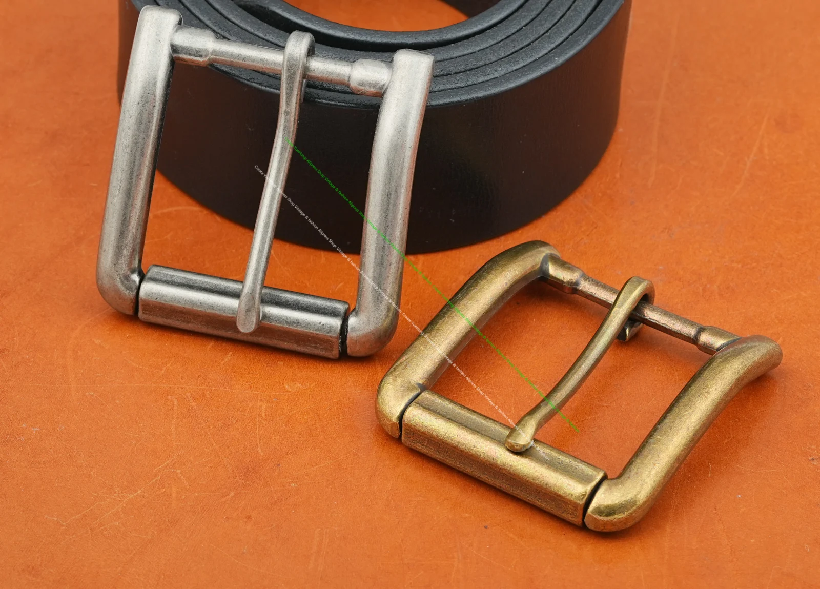 40Mm Heavy Duty Sturdy Antique Single Prong Roller Square Belt Buckle Leather Craft Accessories for Belts Strap
