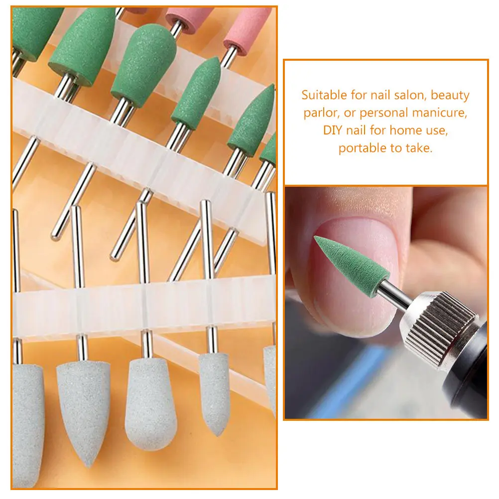 

18Pcs Silicone Nail Drill Bits for Acrylic Nails Cuticle Cleaner Manicure DIY Home Use Electric Nail Drill Compatible Set