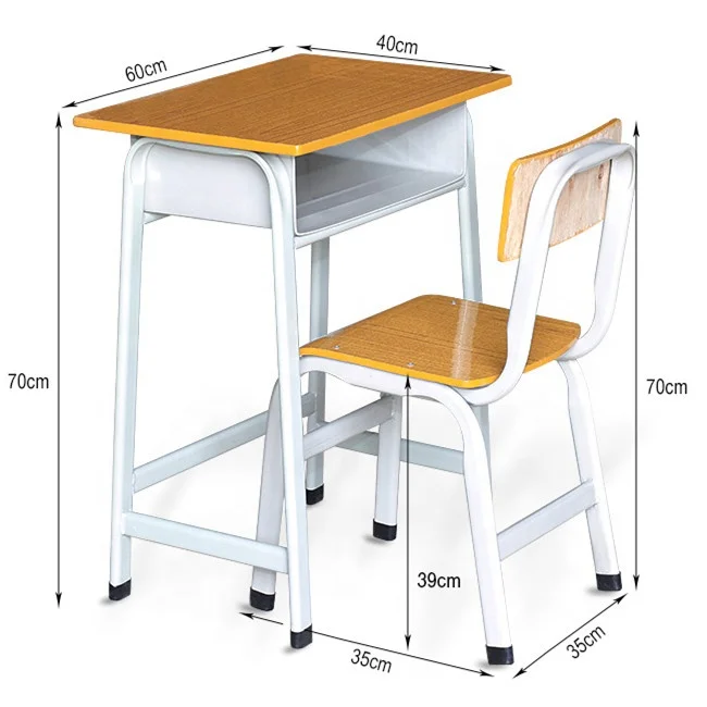 Modern School Desk Chair Set Durable Stackable Study Furniture For Classroom Home Office Apartment Use Plywood Steel