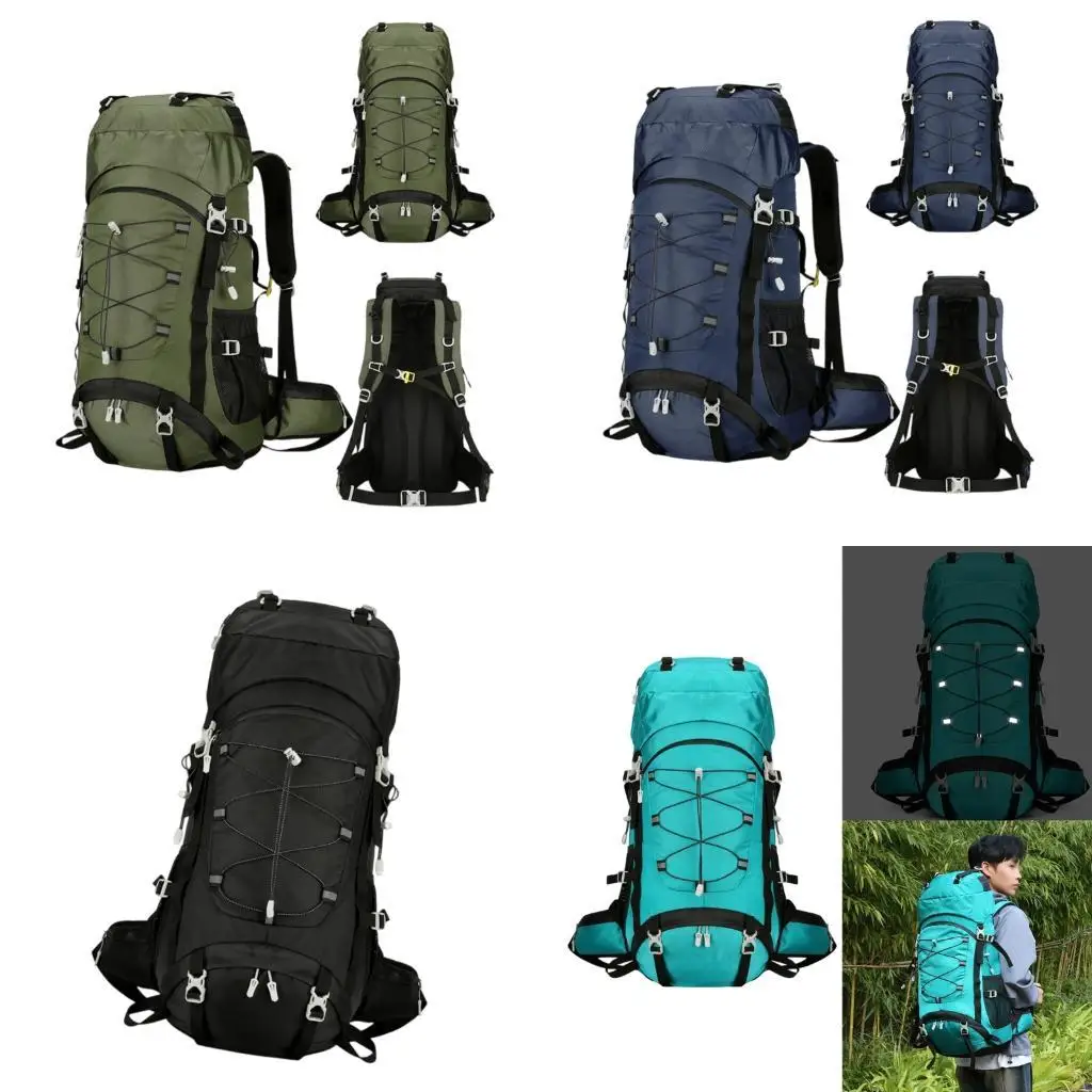 

Heavy Duty Outdoor Backpack 60 Liter High Capacity Waterproof Polyester Mountaineering Pack for Camping Hiking Trekking JOME
