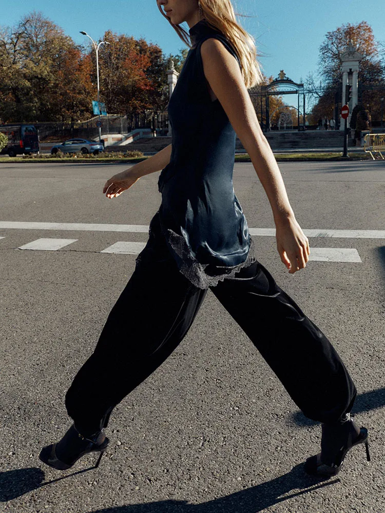 Ele Silk Satin Lace  Dr Winter New Arrival Women's Faion Patchwork Design Classy Ele Sle Ladies' Gown