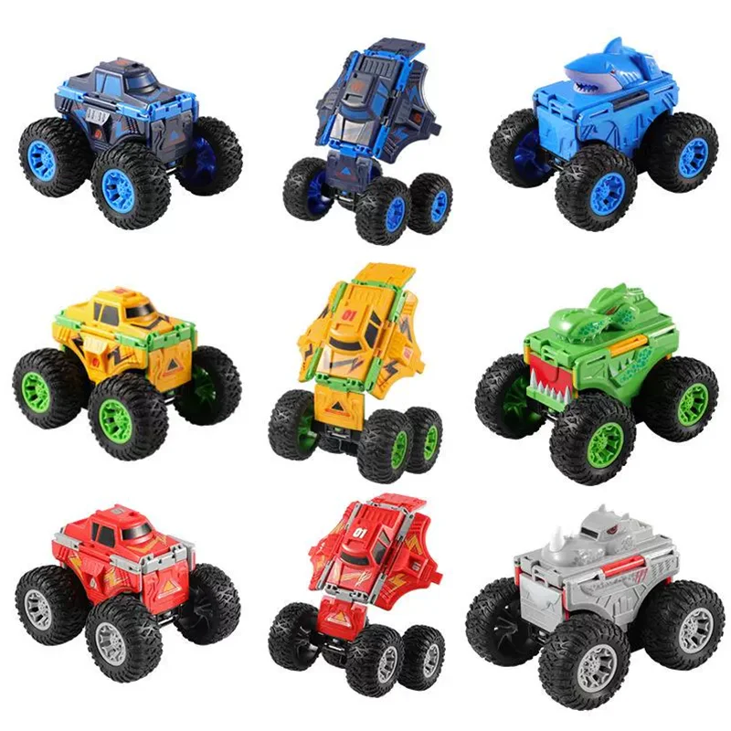 Carro de brinquedo de inércia de deformação dupla face off-road para crianças, modelo de simulação anti-queda, presente para crianças