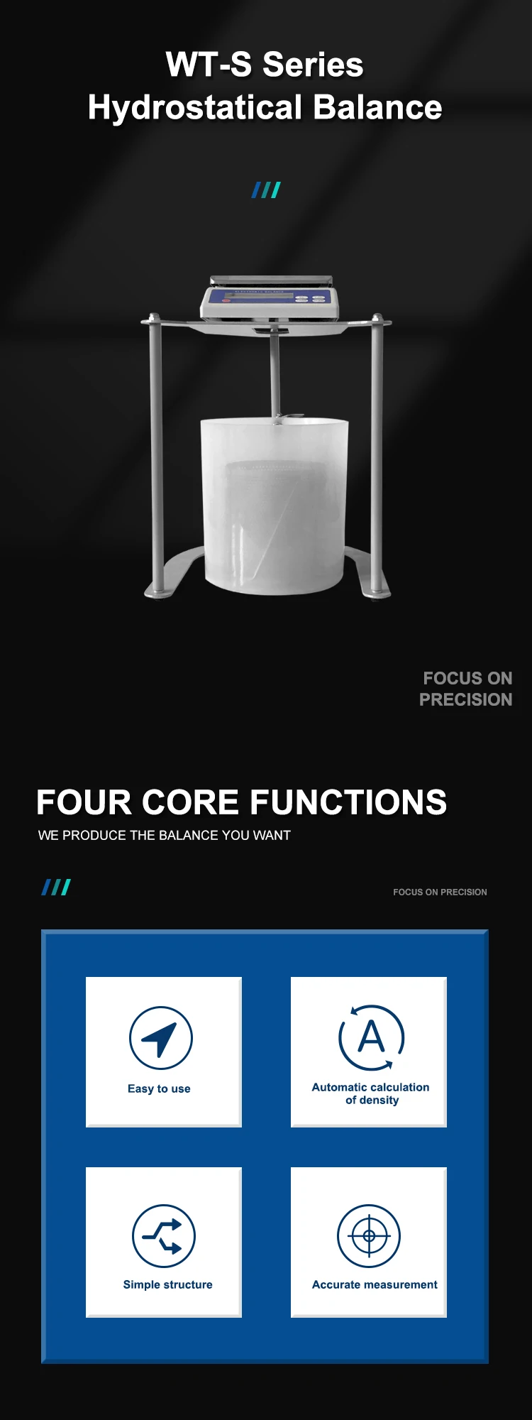 5kg  0.1g Hydrostatical Density Balance