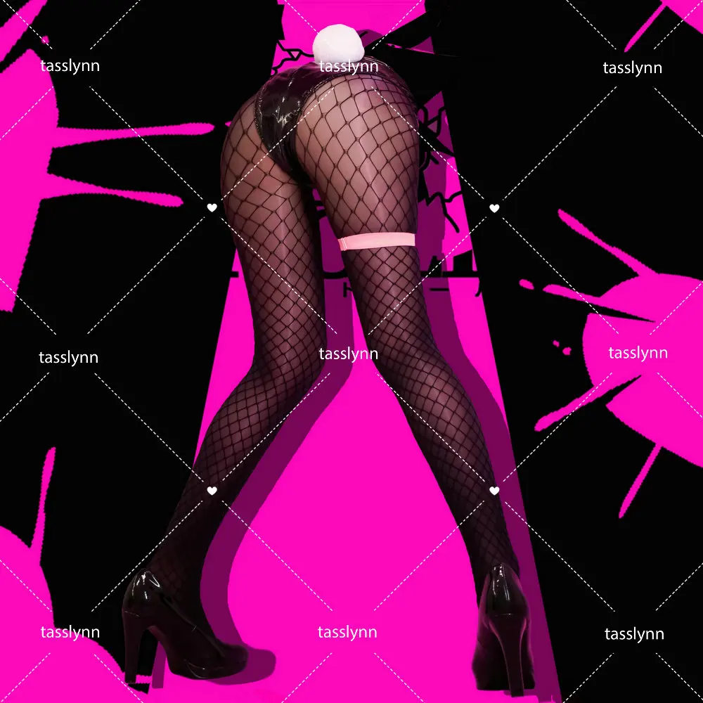 Mikuu Cosplay Pink Bunny Suit Mosaic Roll Rabbit Hole  Halloween Costumes for Women Bunny Girl Costume Anime Cosplay