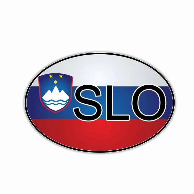 

Sticker oval flag vinyl country code SLO slovenia Bumper Window Phone Trunk Guitar Cover scratches Exterior Decol