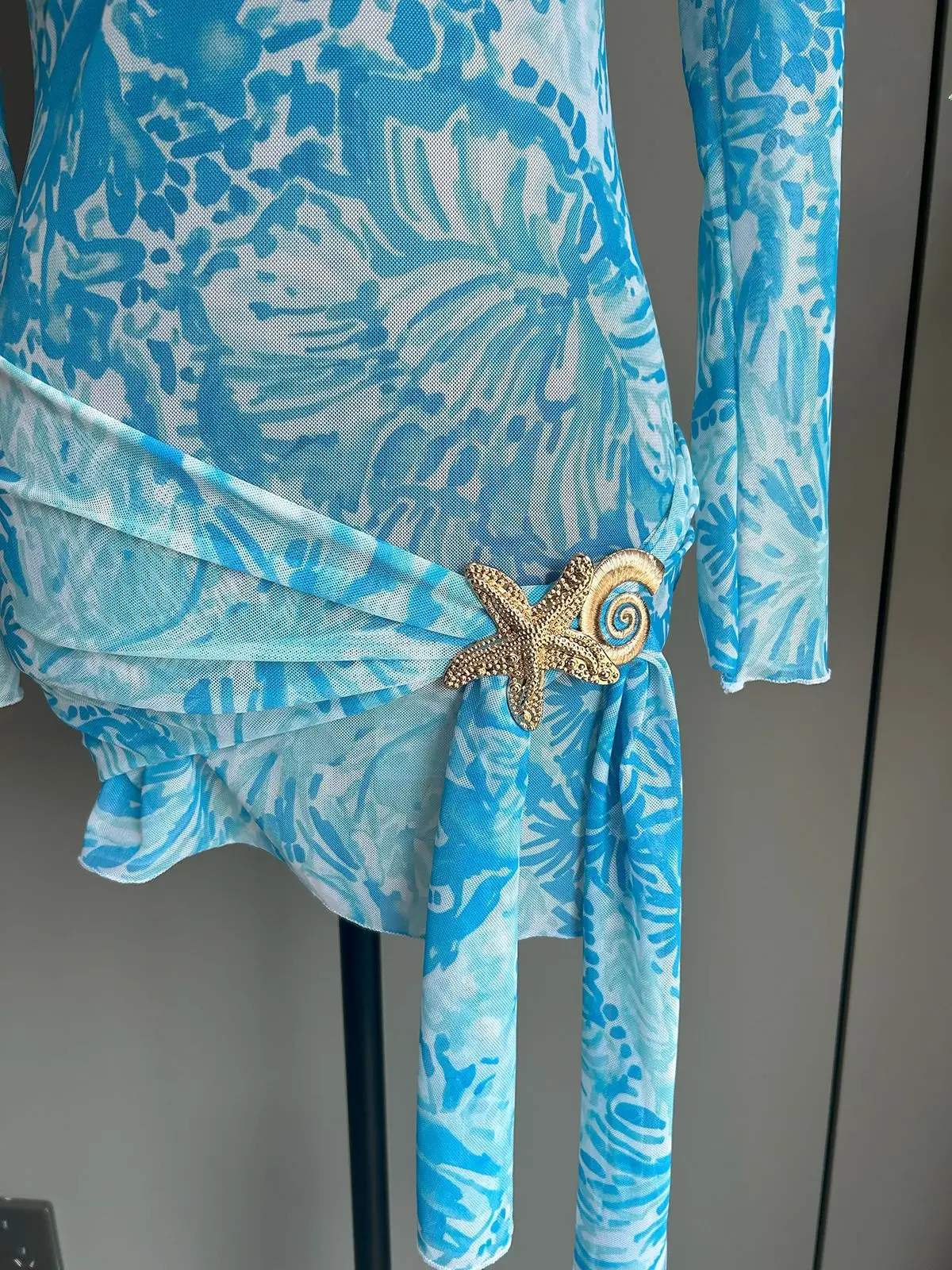 بيكيني جديد لعام 2025 ملابس سباحة نسائية بيكيني شبكي مطبوع للشاطئ