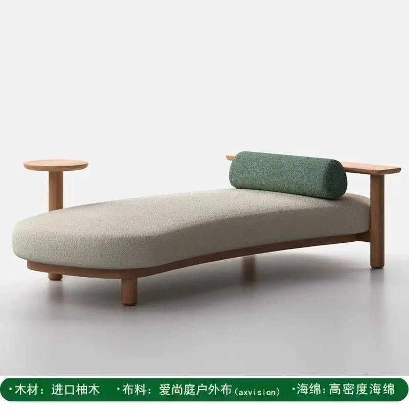 

Outdoor sofa combination solid wood tatami courtyard villa garden pool bed hotel furniture