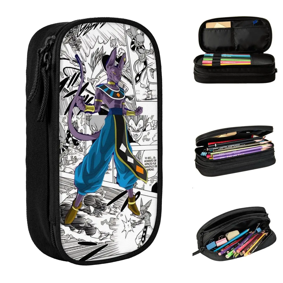 

Dragon Ball Beerus God Of Destruction Pencil Cases Pencilcases Pen for Student Large Storage Bags School Supplies Stationery