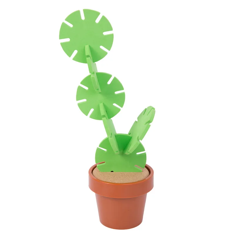 Original Coasters Set of 6 Pieces With Creative Cactus Shaped Design For Gift & Home Decoration for Bar Home Coffee Table