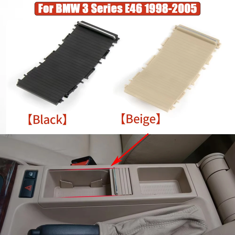 

Car Center Console Sliding Shutters Cup Holder Roller Blind Cover for BMW 3 Series E46 1998-2005 Automobiles Interior Parts