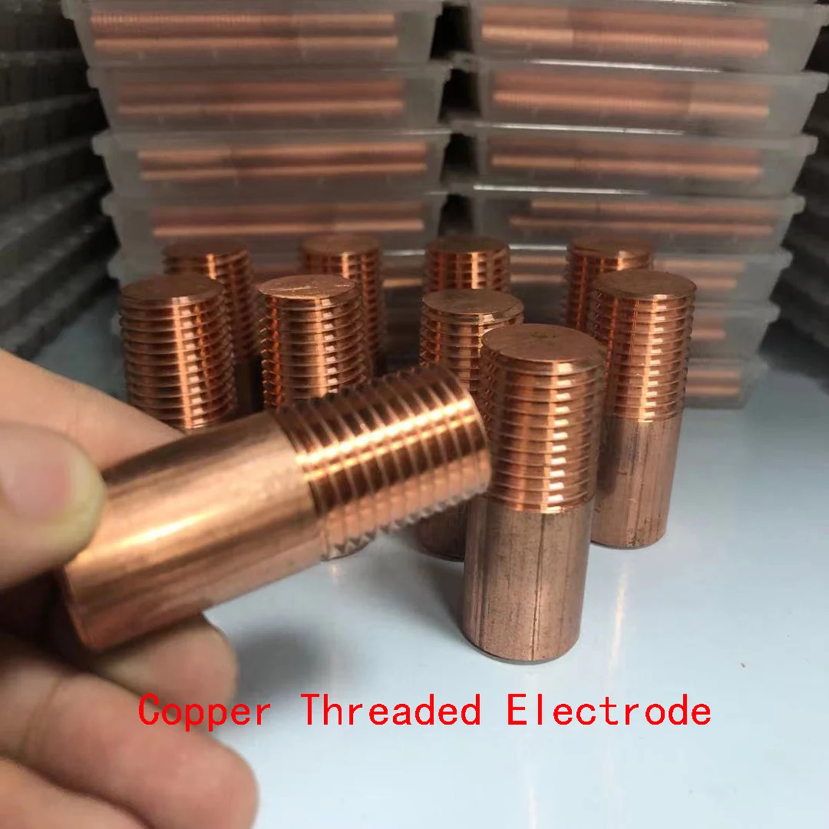 

1Pc Pure Copper Tapping Electrodes for Spark EDM Thread Electrode Discharge Red Copper Screw Tooth Metric M1-M36 Length 20-120mm