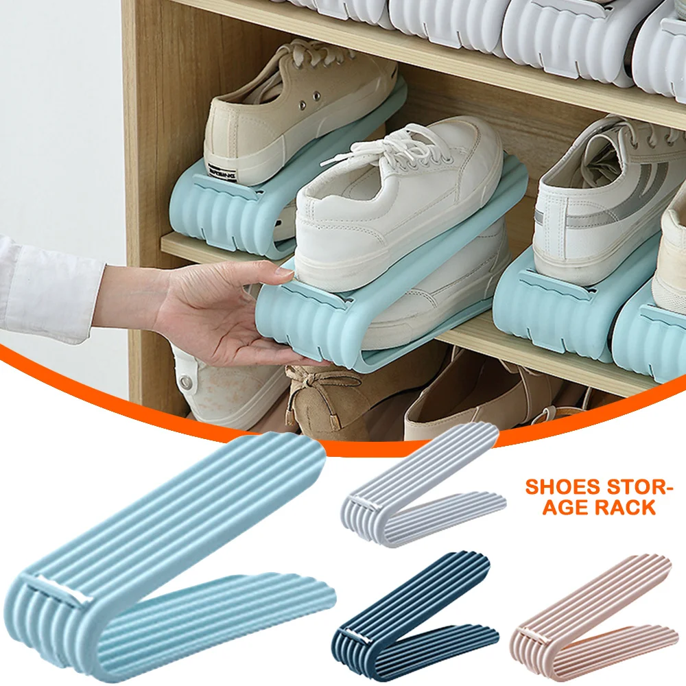 

Durable Space Saver Shoe Rack Adjustable 2nd Gear Shoe Organizer Double-layer Shoe Box
