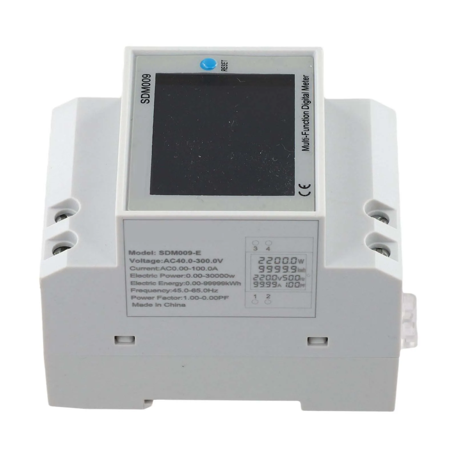 

Высококачественный счетчик электроэнергии с функцией подсветки 0-100A без мертвого угла 0-30000 Вт 0-9999 кВтч 45-65 Гц