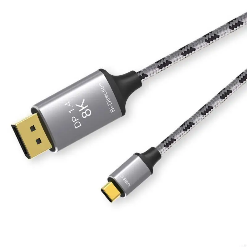 U2JE USB Type C To Displayport 1.4 Кабель адаптера 2M, 8K при 60 Гц шнур для усилений мониторов дисплеев