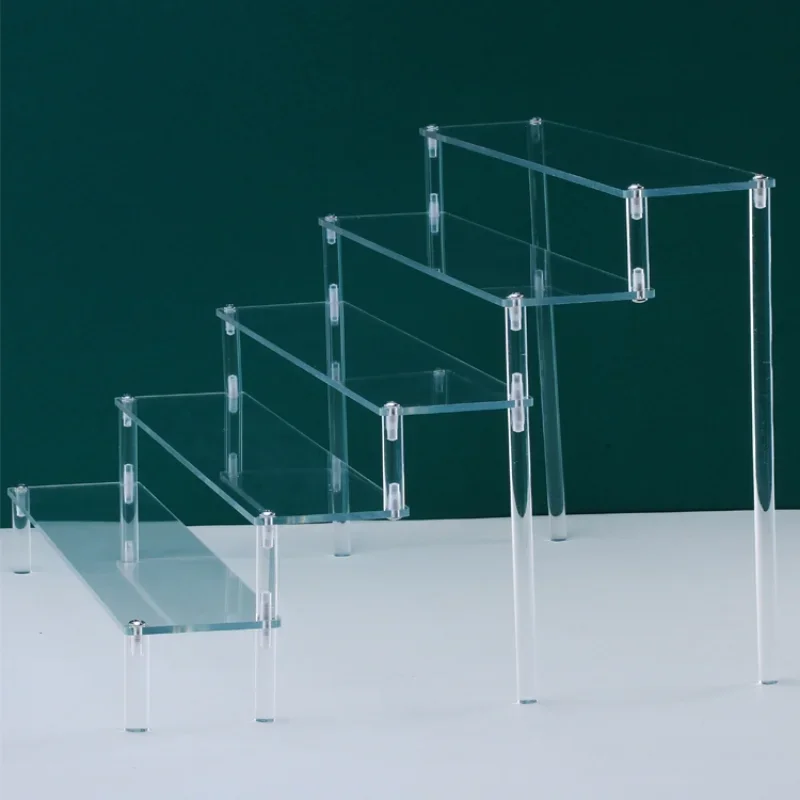 Acryl Display Stand Clear Display Riser Rack Voor Cupcakes Parfum Poppen Decor Organizer Voor Amiibo Figuren