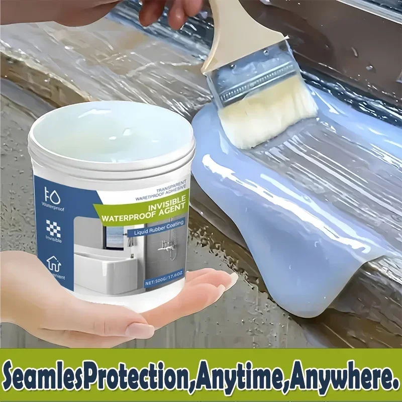 500g/300g/100g  Clear Waterproof Sealant Agent Invisible Insulating Coating Easy Brush On Home Roof Bathroom Leak Repair Glue