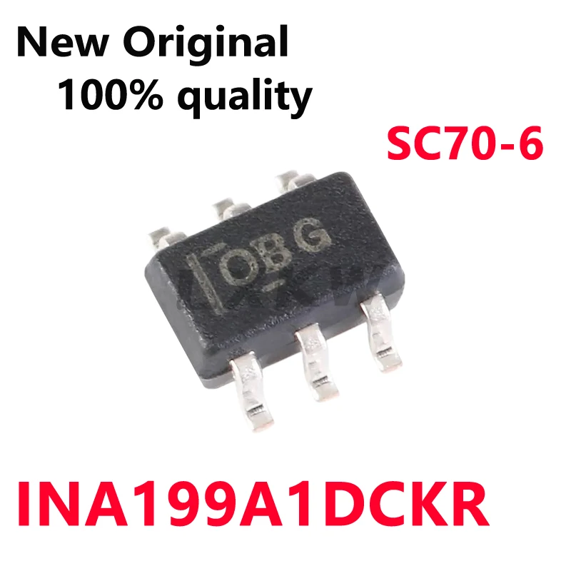 10/PCS New INA199A1DCKR OBG SC70-6 Original Voltage output current shunt monitor chip In Stock