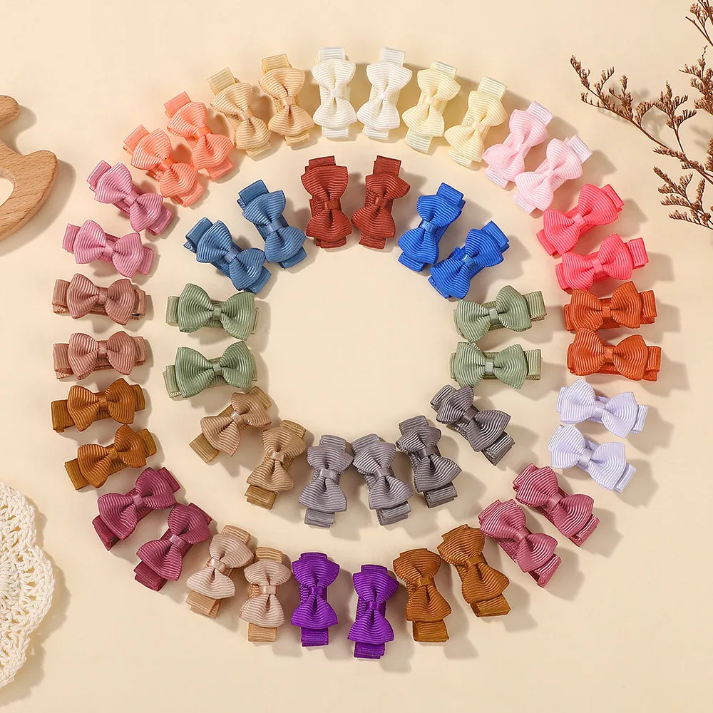 36 Stück/Set Mini-Haarschleifen-Clips für Mädchen, Niedliche Bonbonfarbene Haarspangen, Kopfschmuck für Kleinkinder, Haaraccessoires