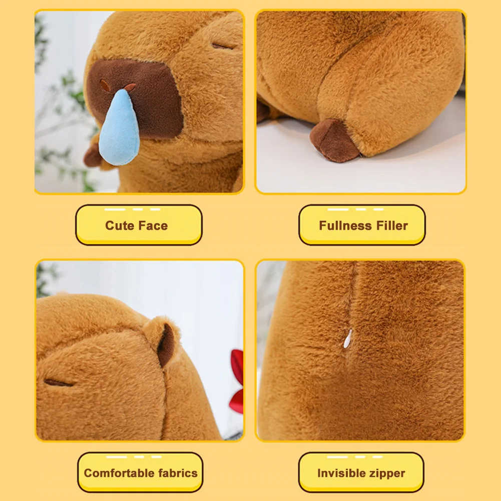 Fluffy Capybara ตุ๊กตา Plush Kawaii Capybara เต่าตุ๊กตาของเล่นตุ๊กตาสัตว์ตุ๊กตาเด็ก Juguetes ของขวัญวันเกิดตกแต่งบ้าน