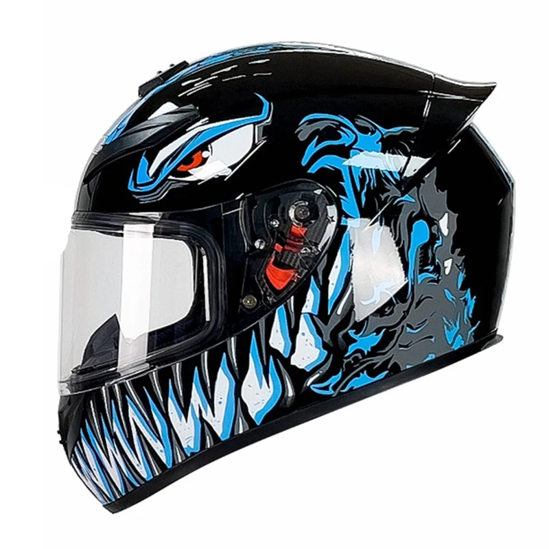 DOT خوذة دراجة نارية كاملة الوجه سلامة Motobike سكوتر كاسكو موتو وحدات السعة الخوذ كامل الوجه كاسكو للجنسين