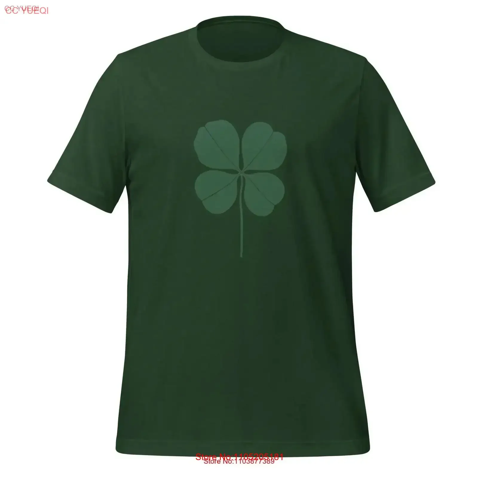 Vintage Retro 4 Leaf Clover T Shirt Lucky Shamrock Comfy Cotton Casual vintage Washed Stretched Stylish Versatile Unisex homme