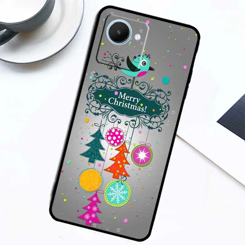 Merry Christmas Decorations Reindeer Case For Realme C33 C55 C53 C35 C31 C30 C25s C21Y C15 C11 GT Neo 5 2T 3T 9 11 10 Pro Plus