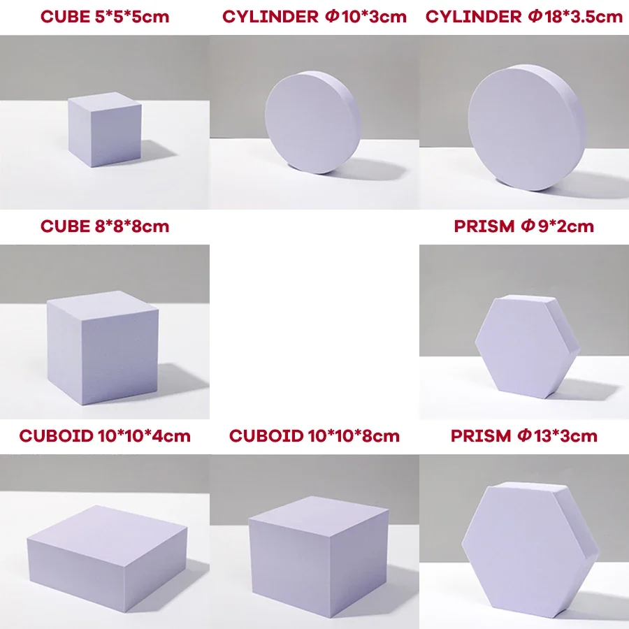 เรขาคณิตโฟมชุดเครื่องประดับพื้นหลังอุปกรณ์สำหรับสตูดิโอถ่ายภาพ Still Life Commercial ถ่ายภาพสินค้าตกแต่ง Props