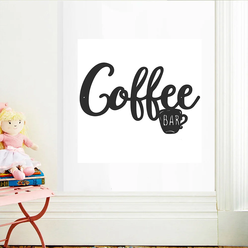 1 Set Vinyl Mug Wall Sticker Removable DIY Coffee Cup Decals Glass Door Wholesale Kitchen Decor