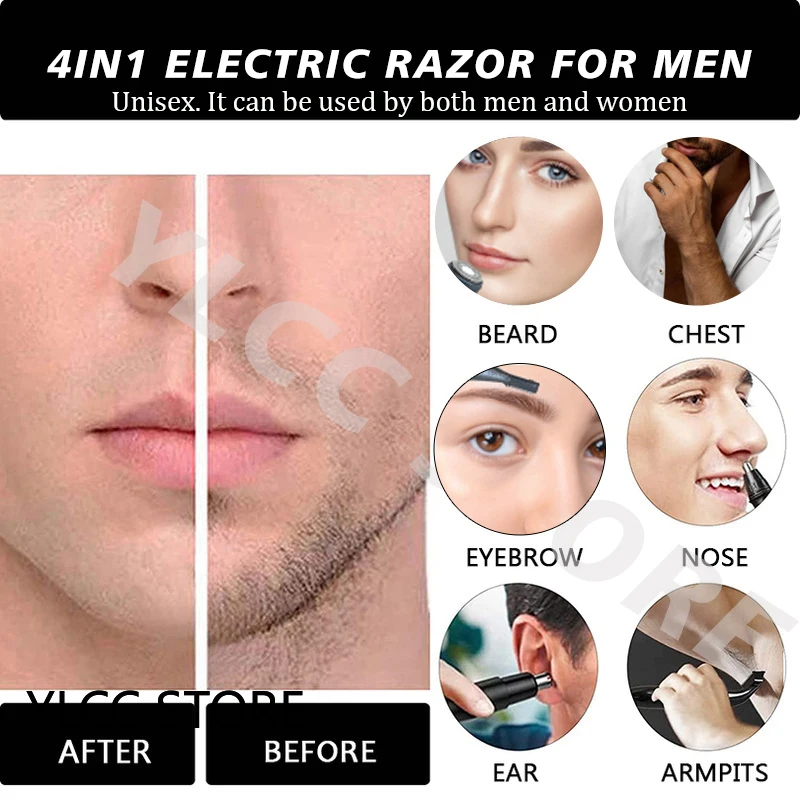 Intimate Areas Haircut Precision Shaver Men Bikini Line Sensitive Razor Balls Eggs Pubic Hair Shaving Trimmer Face Beard Clipper