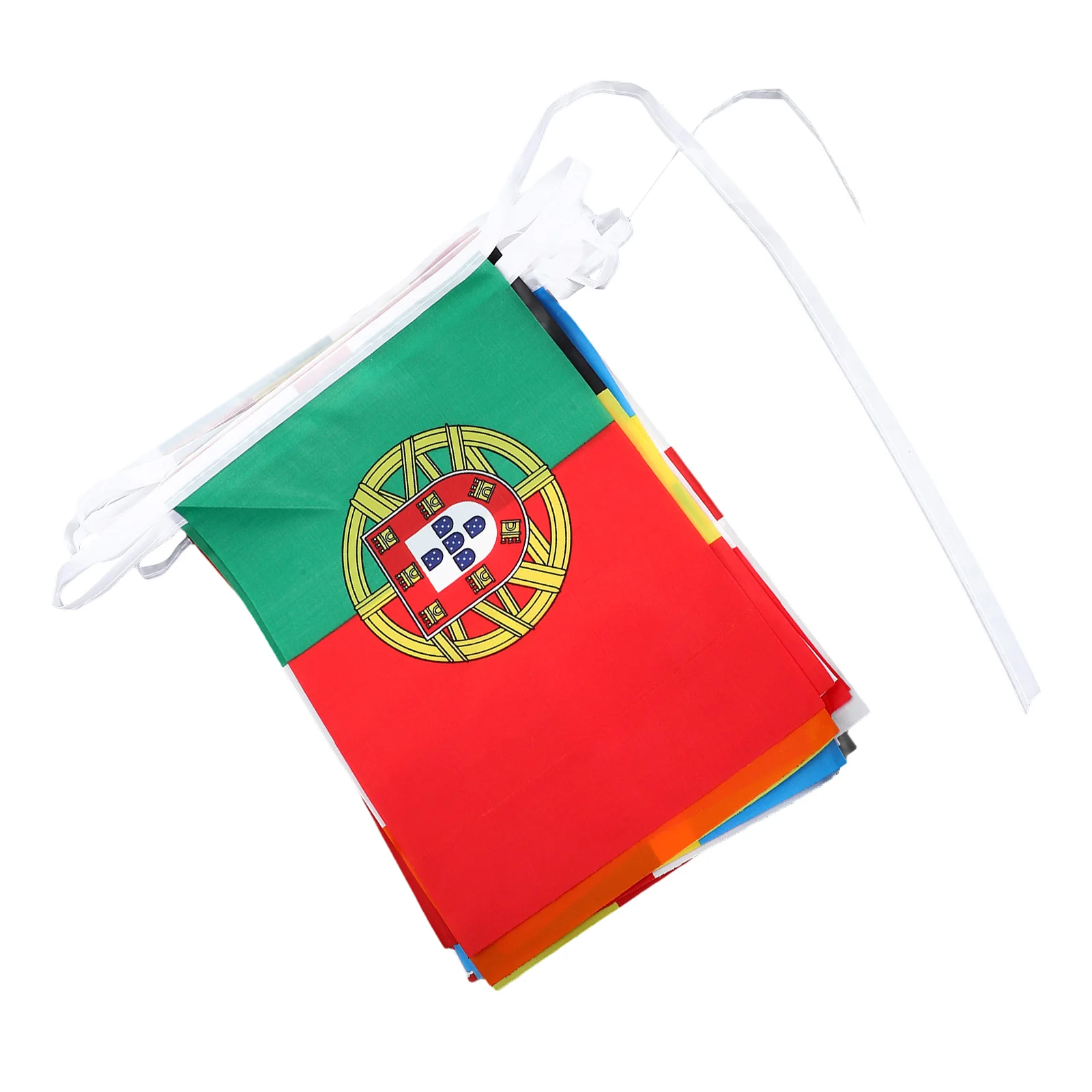 

Mini String Colorful Polyester Hanging Banners 24 String Flag Banners European Countries Fans Decorative Party Supplies