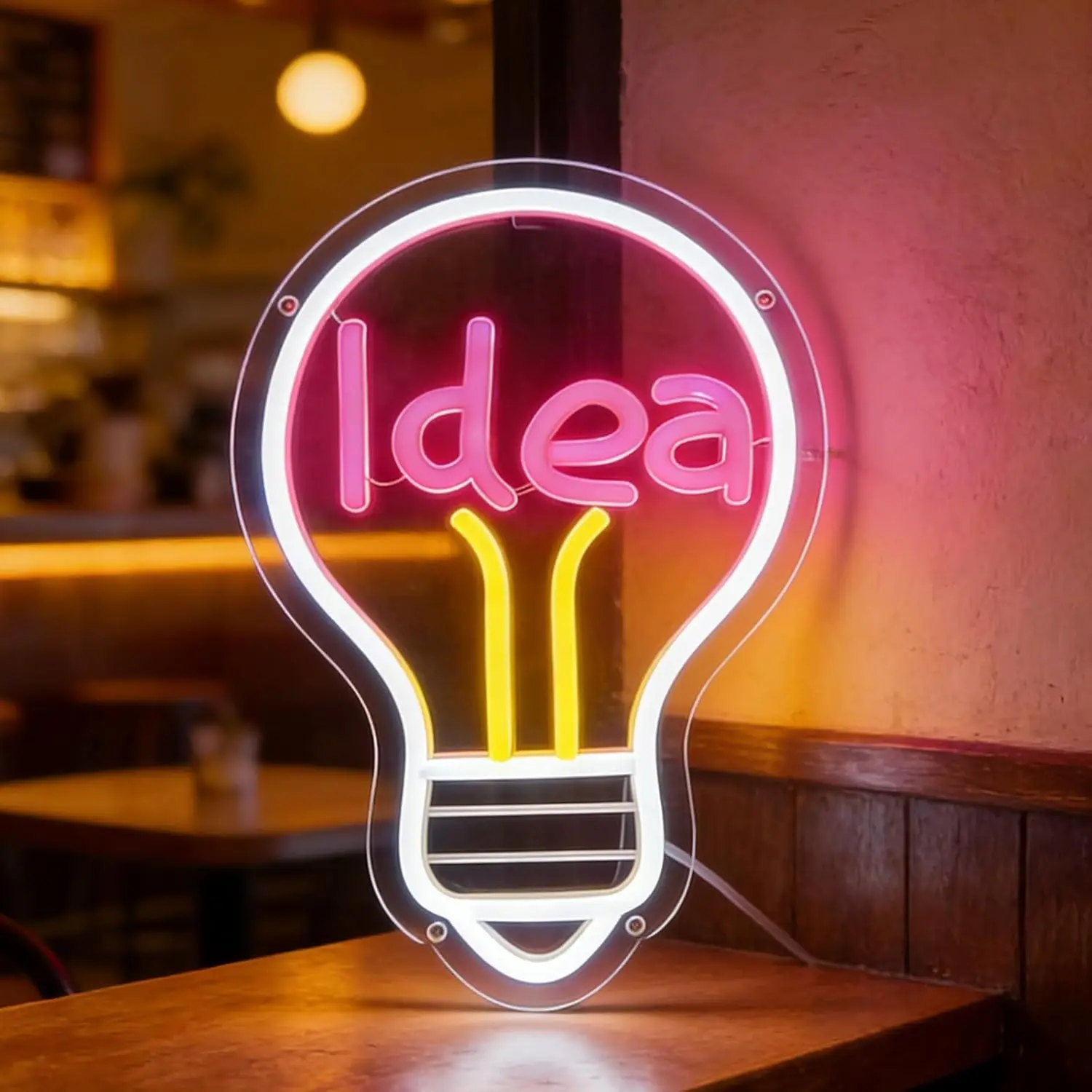 

Idea Neon Sign USB Powered LED Light for Reading Room Coffee Bookstore Library Bedroom Aesthetic Decoration Gift Art Wall Light