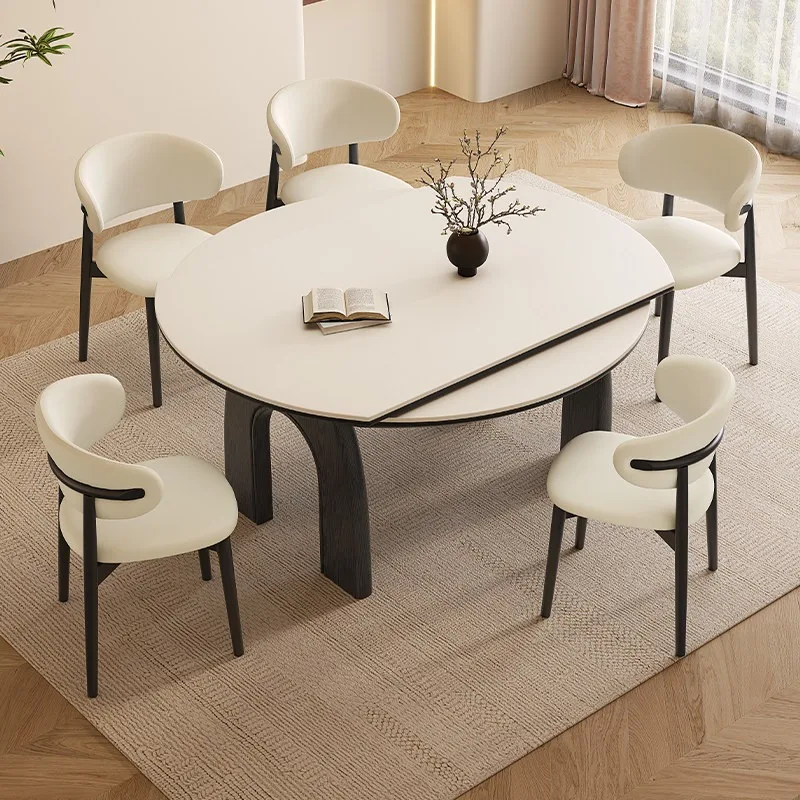 Accent Luxury Dining Table Nordic Design Save Space Aesthetic Lounge Dining Table Big Size Mesas De Comedor Salon Furniture