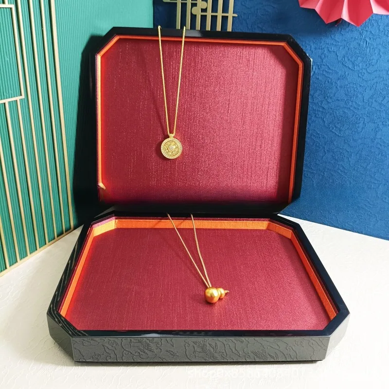 Plateaux haut de gamme laqués pour bracelets, pendentifs et bagues – Ensemble de rangement exclusif, économique et élégant pour la décoration intérieure – Tablettes ZY40TP