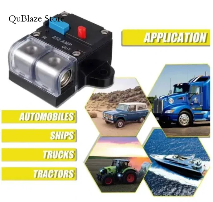 Disjoncteur marin étanche 12V- 48V DC 50A à 300A, avec manuel pour système Audio de voiture, fusible de réinitialisation