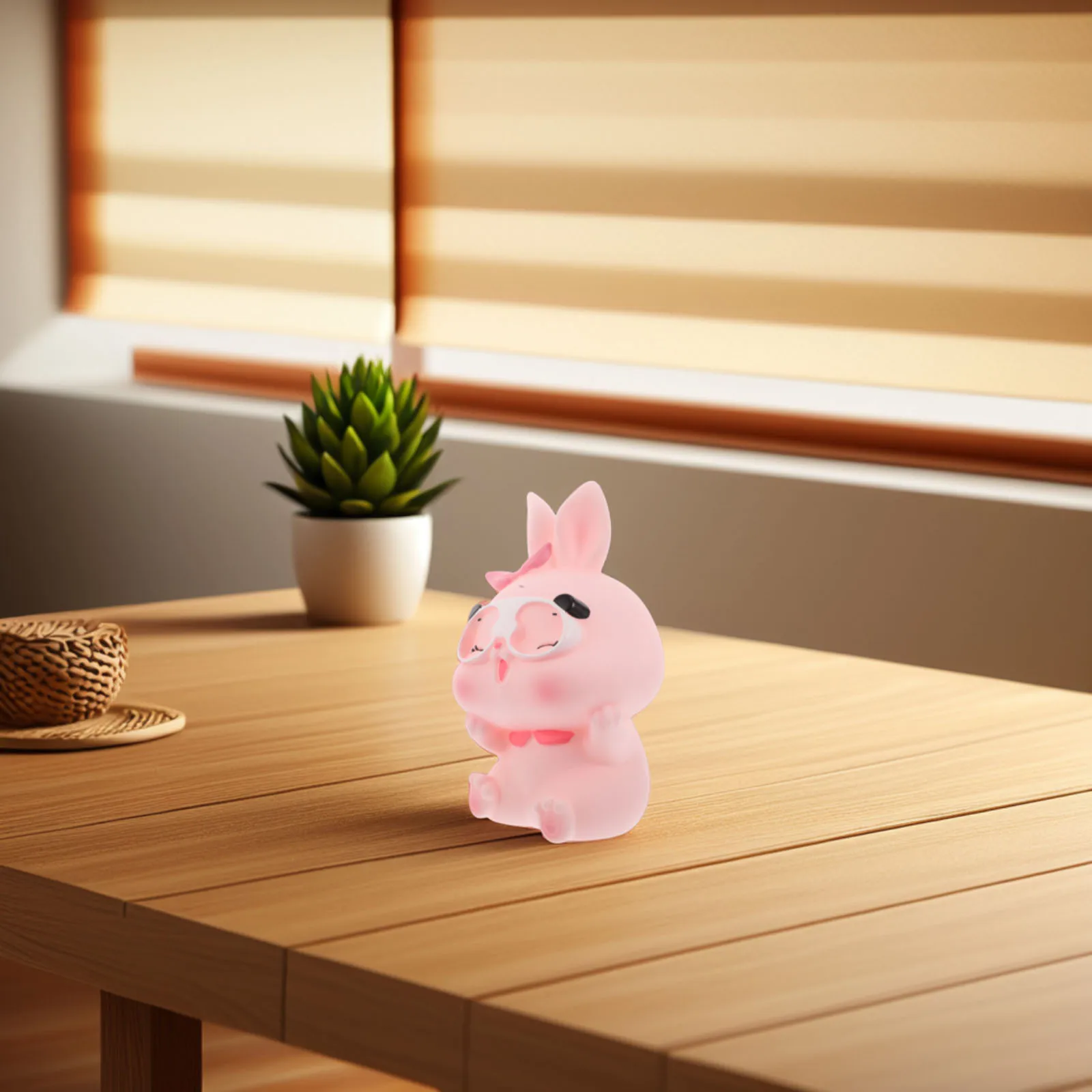

Piggy Bank Bunny Money Coin for Girls Jar Plastic Cute Cartoon Animal Saving Can