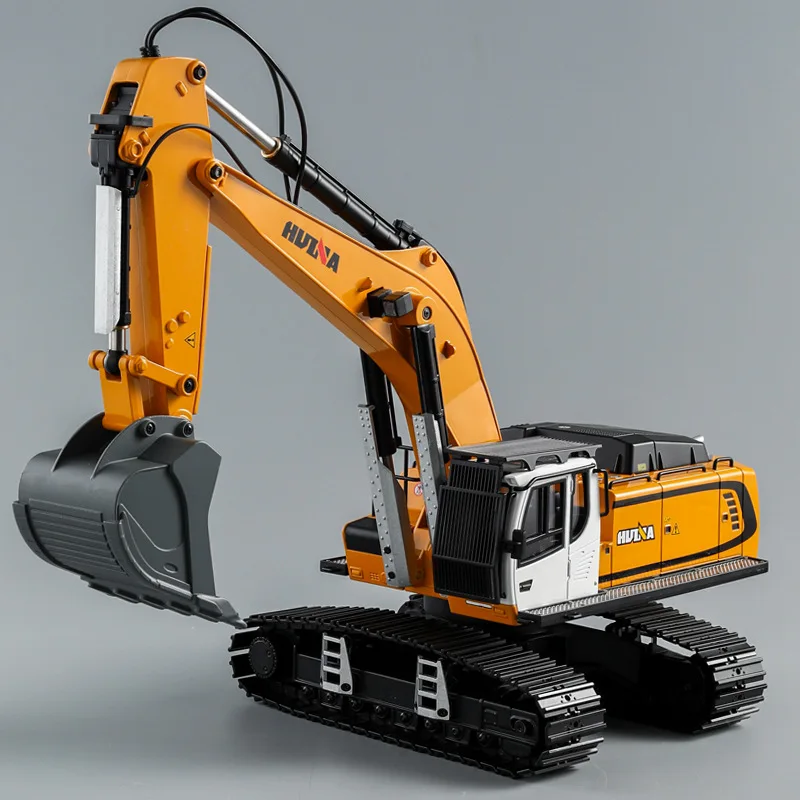 Huina 1599 1/14 RC Metal Excavator 24-channel Screw Electric Excavator Model Boy Toy Gift 2023 New